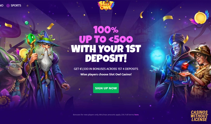 Slot Owl Casino Bonuses