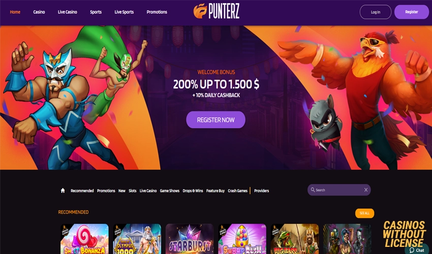 Bonuses and Promotions at Punterz Casino