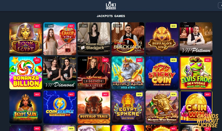 Loki casino games