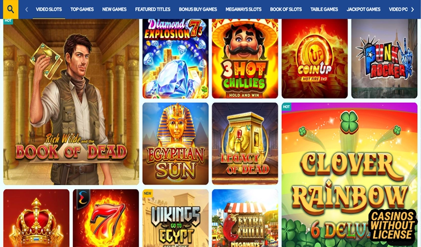 Games at Dolfwin Casino