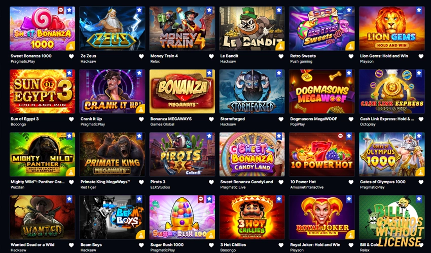 Betflare Casino Games