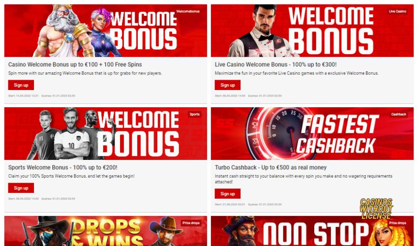 55Bet Casino Review Bonuses