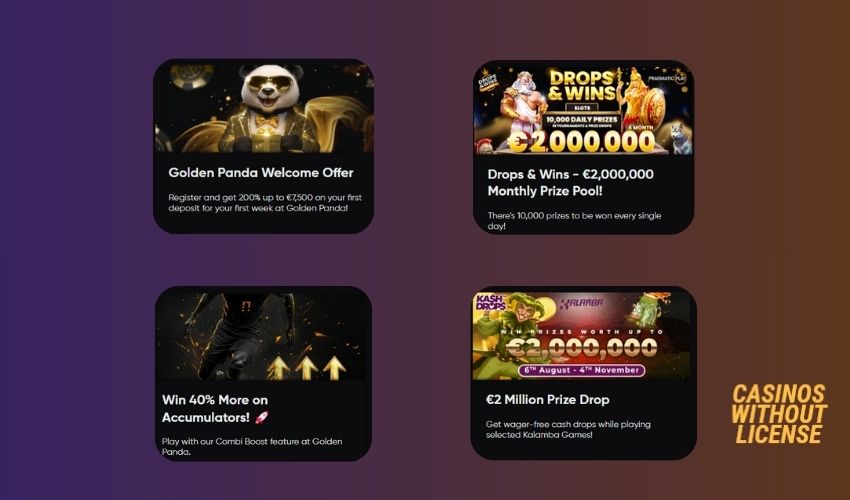 Golden Panda Casino Bonuses