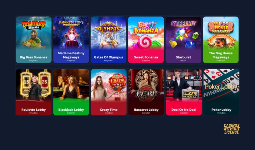 Winzter Casino Games and Live Casino